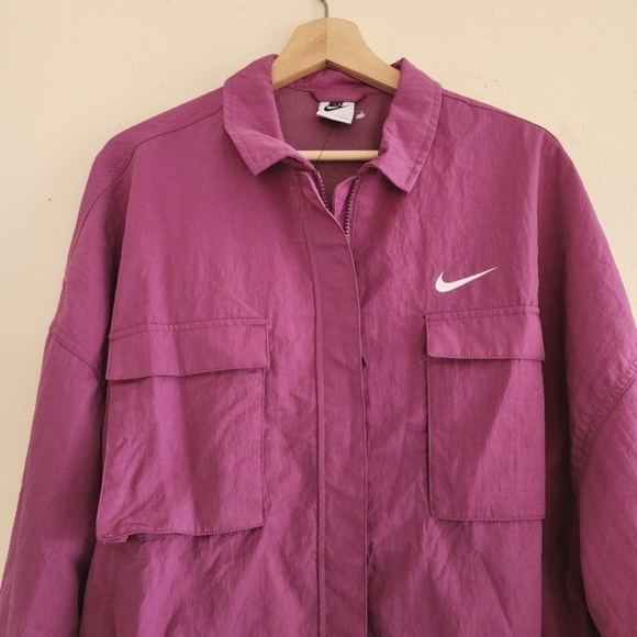 NWT Nike Purple Pink Oversize Jacket Windbreaker XL - Picture 4 of 14